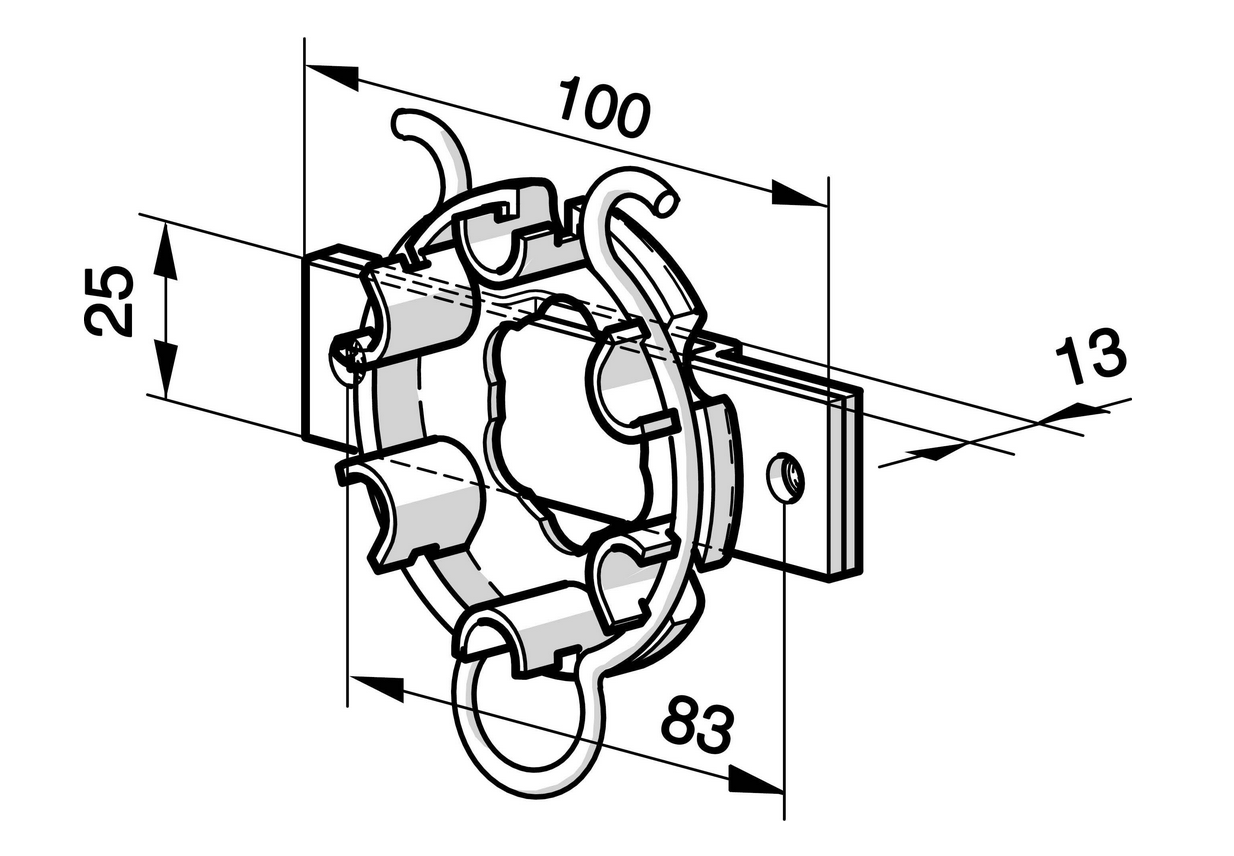 Somfy Altbaulager mit Federring (9707113)