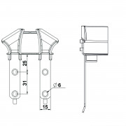 Eckermann 1 Paar Einlaufrichter für Maxi-Rollladenprofil 14mm (H364)