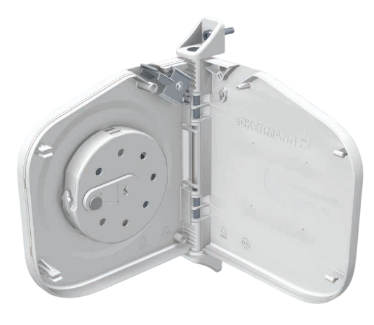 Eckermann Mini-Gurtwickler 18022E, Lochabstand 154mm ohne Gurt, für 12-15mm Gurtband