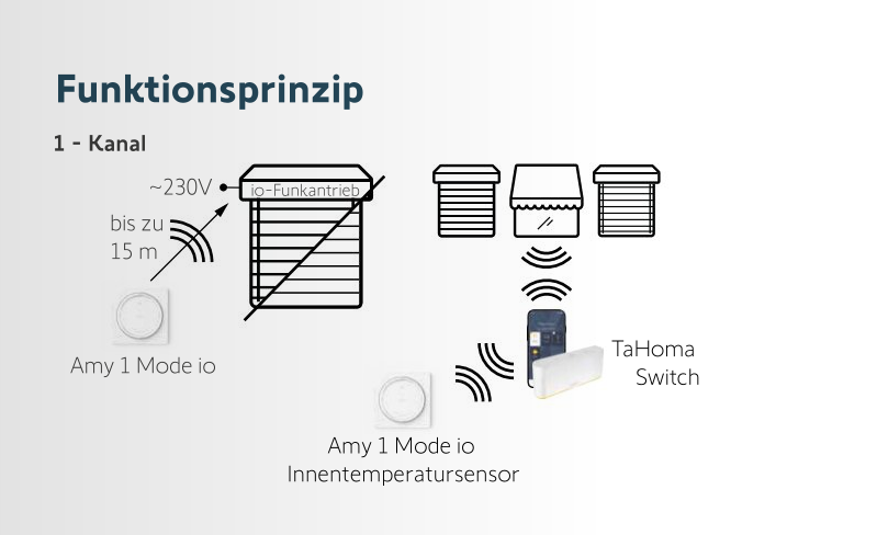 Somfy Amy 1 A/M Mode io inkl. Rahmen (1871082)