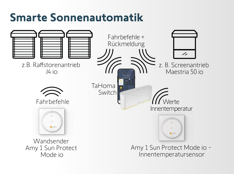 Somfy Amy 1 Sun Protect Mode io inkl. Rahmen (1871444)